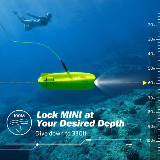 Mini Underwater Drone – Underwater Drone Submarine with 4K UHD Camera for Real Time Viewing, Dive to 330ft, APP Remote Control & Remote Controller, Live Stream, Tilt-Lock Adjustable, Fish Finder, ROV