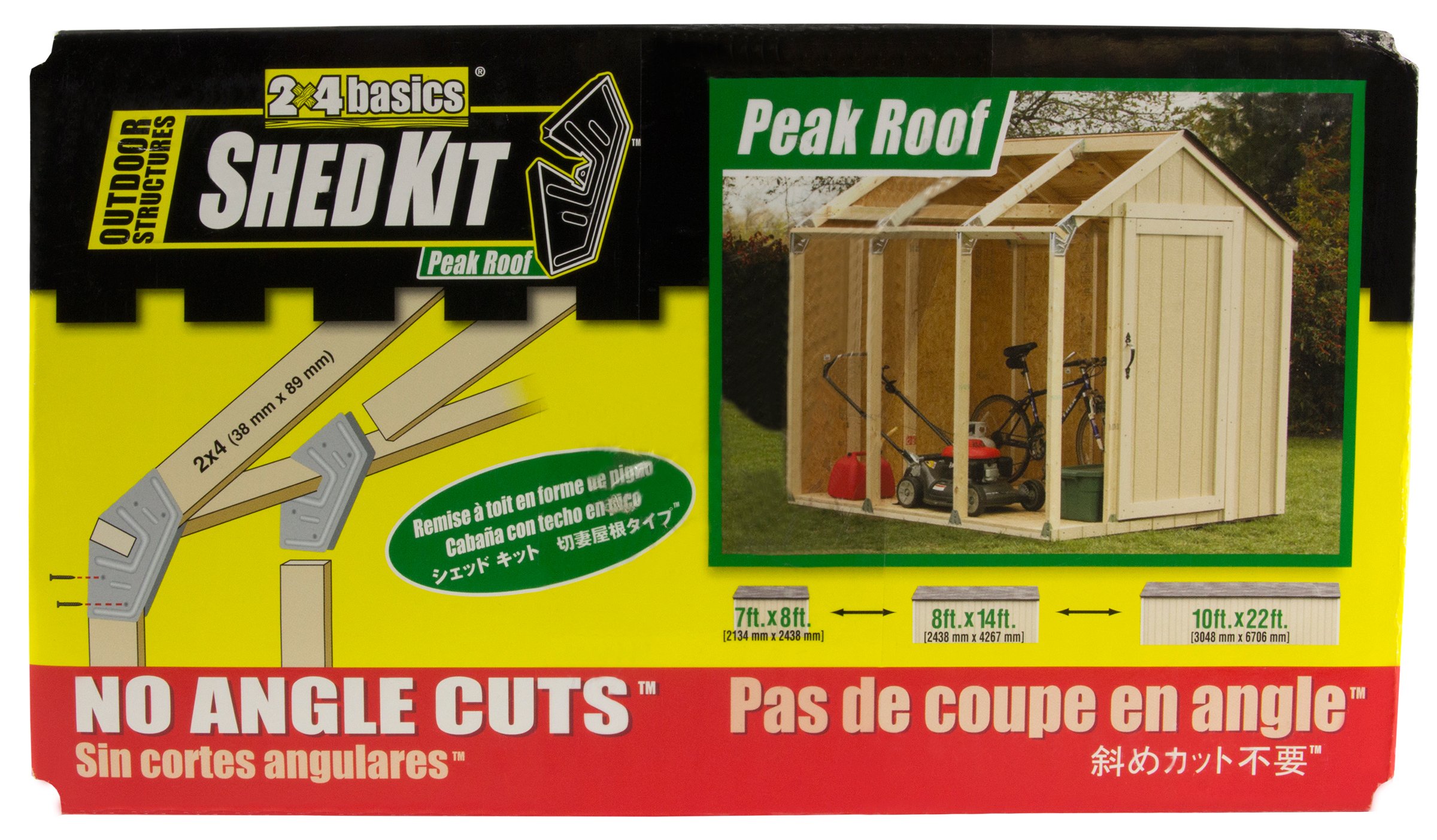 【Storage Shed】2x4basics Shed Kit with Peak Roof