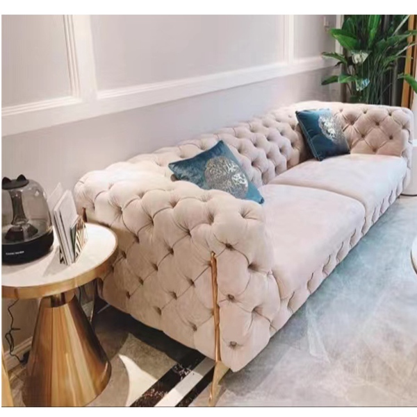 Postmodernes leichtes Luxussofa Vier-Personen-Sofa im italienischen Stil Wohnzimmer im Hongkong-Stil gro?formatige Villenm?belanpassung
