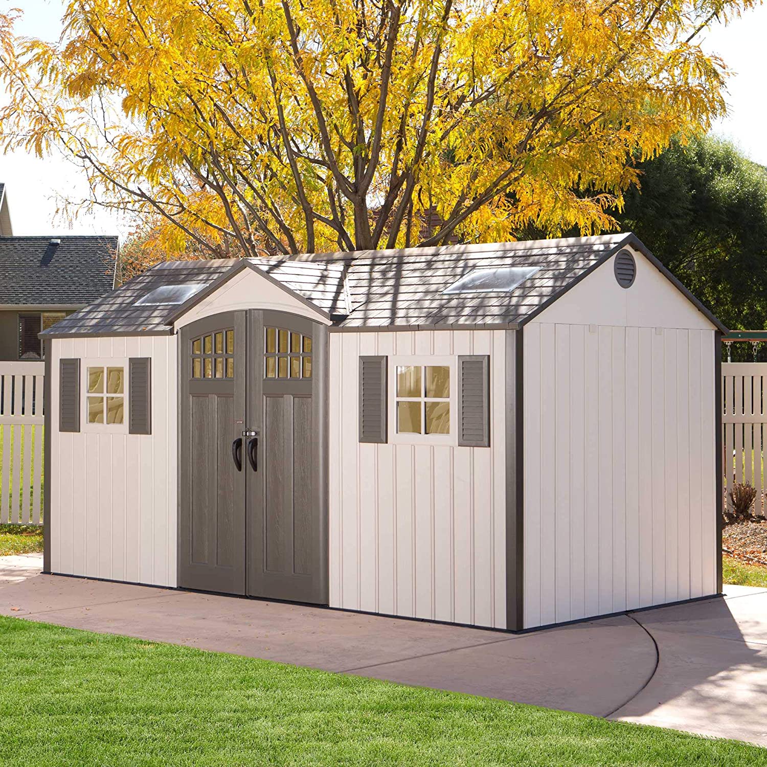 10x8 ft Outdoor Storage Shed, Desert Sand