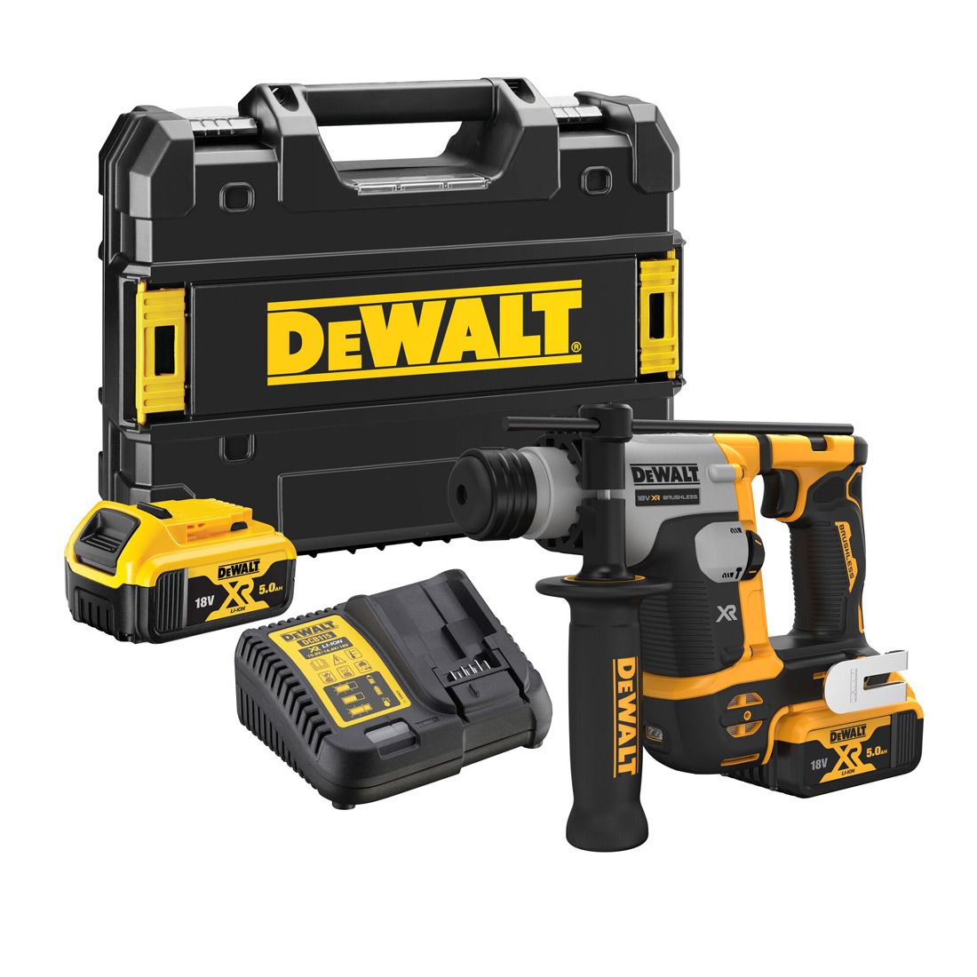 DEWALT DCH172P2-GB 18V XR BRUSHLESS 16MM SDS+ PLUS ROTARY HAMMER DRILL INC 2X 5.0AH BATTS
