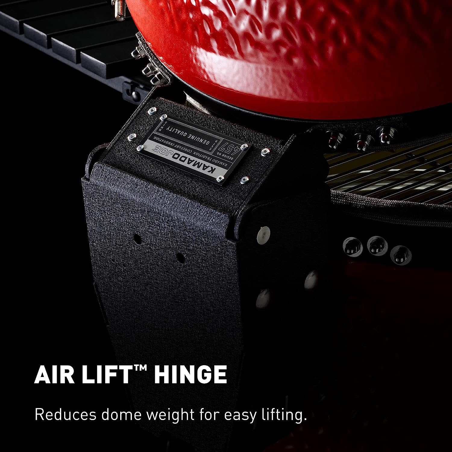 Kamado Joe KJ23RHC Classic Joe II 18-inch Charcoal Grill with Cart and Side Shelves, Blaze Red