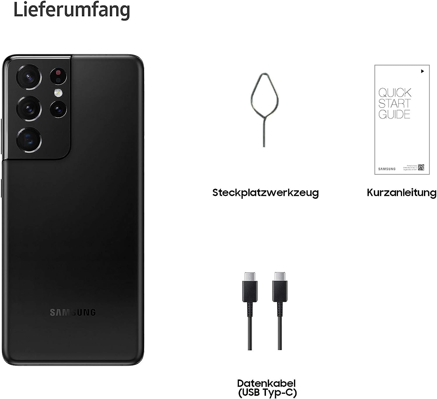 Samsung Galaxy S21 Ultra 5G - Smartphone 128GB, 12GB RAM Phantom Black Unlocked