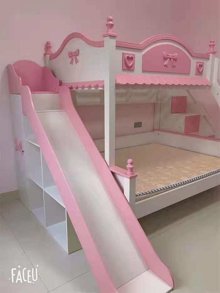 【Furniture】【BS】Slide Pink Bunk Bed