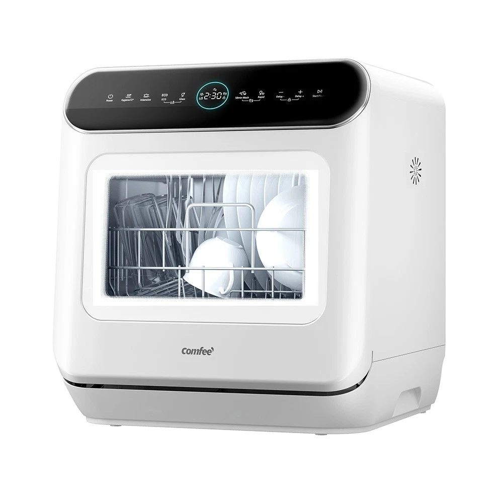 COMFEE Table Top Dishwasher Mini Tabletop Dishwasher 6L Built-in Water Tank